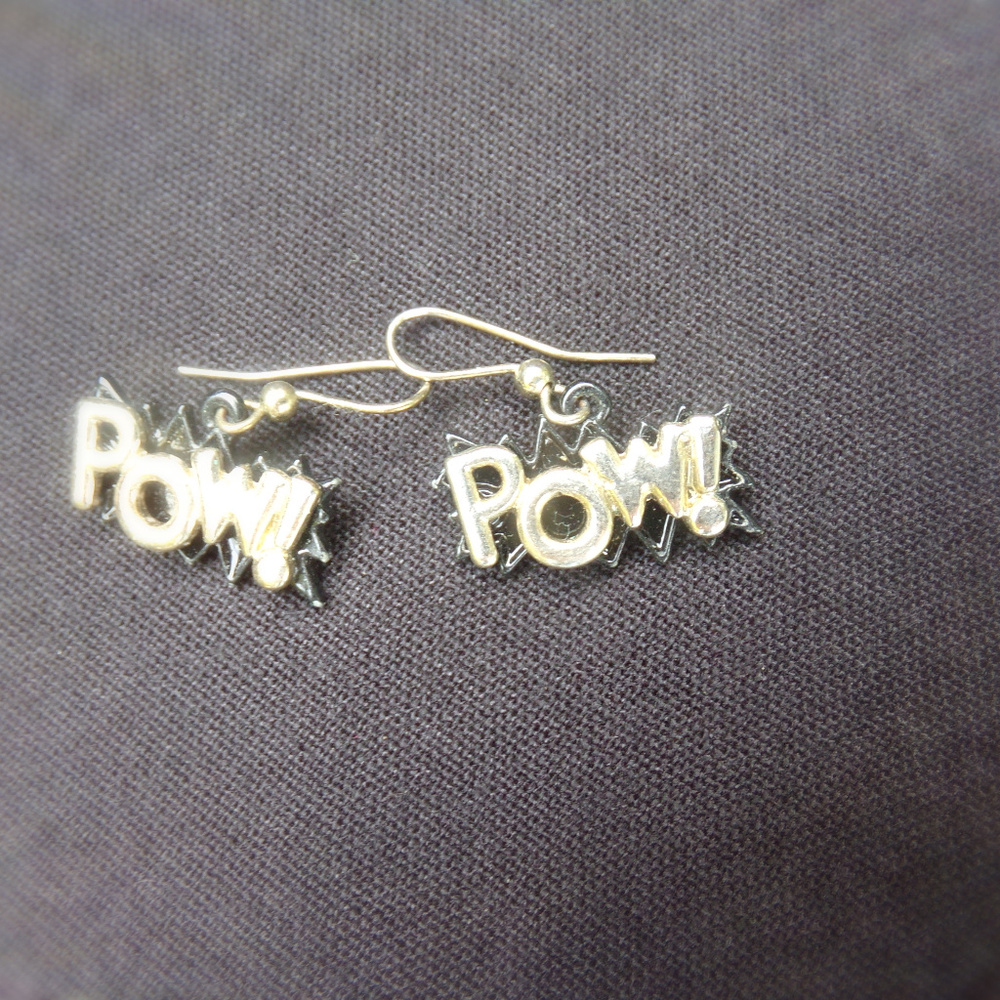 Pow! Earrings Roller Derby